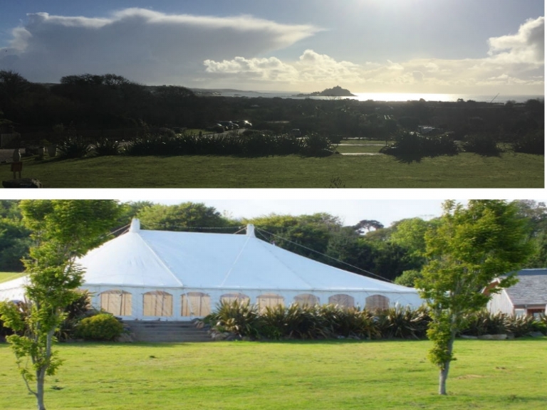 Have your Absolute Canvas wedding marquee at Tremenheere Sculpture Gardens in Cornwall.